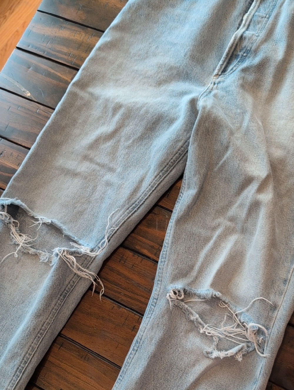 Agolde 90's Pinch Waist Distressed Straight Leg Jeans - Picture 5 of 12